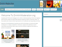 Tablet Screenshot of drinkinmoderation.org